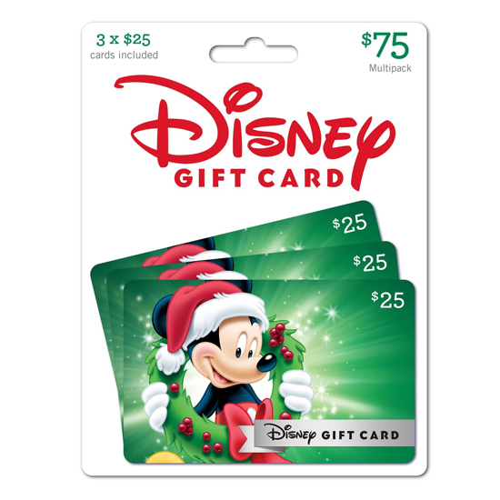 Disney $75 Value Gift Cards 3 x $25