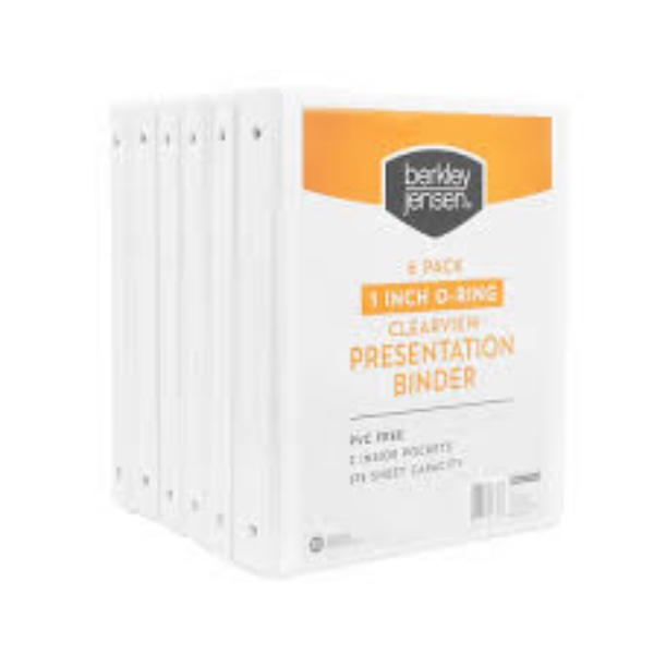 Berkley Jensen 1 Binder 6 pk White