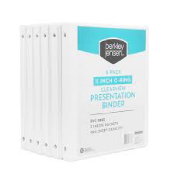 Berkley Jensen 1/2 Binder 6 pk White