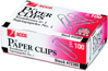ACCO Paper Clips 1 Size Smooth 100 Count 10 Pack