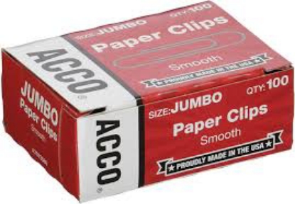 ACCO Paper Clips Jumbo Smooth 100 Count 10 Pack