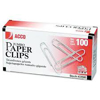 ACCO Smooth Economy Paper Clips No 3 Size Steel Wire 100 ct 10 pk