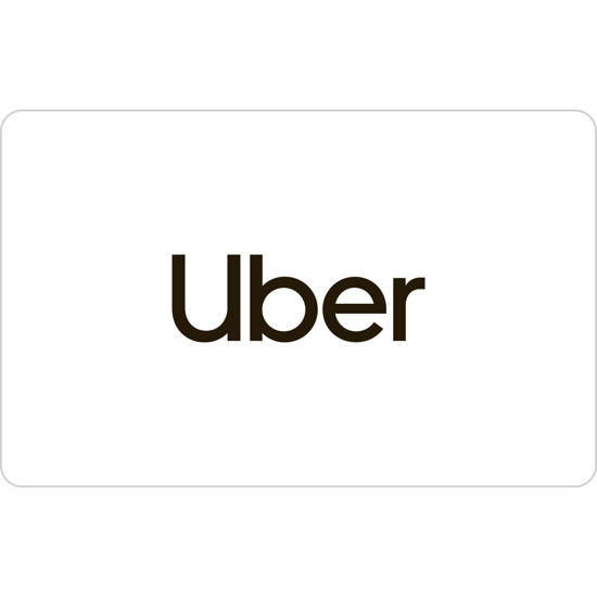Uber eGift Card Various Values Email Delivery