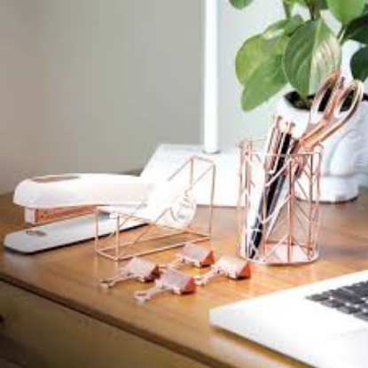 Desk Accessory Organization Kit Rose Gold