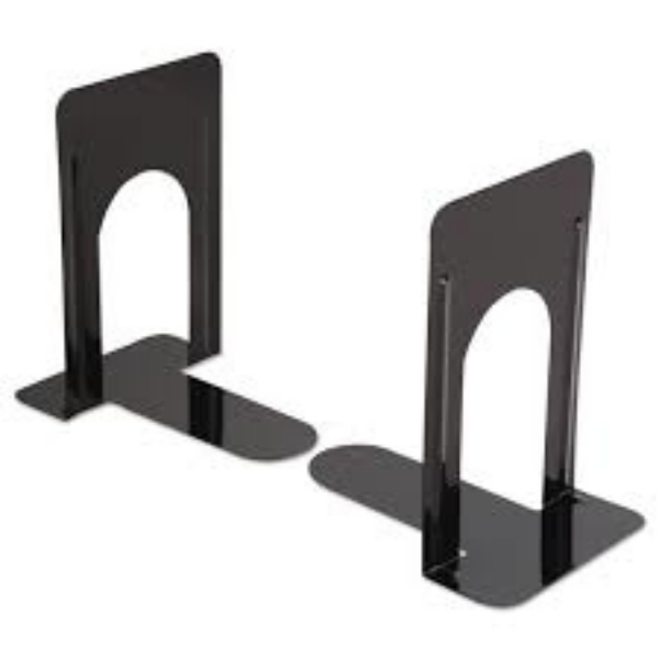 Universal Economy Bookends Nonskid Heavy Gauge Steel Black Various Sizes