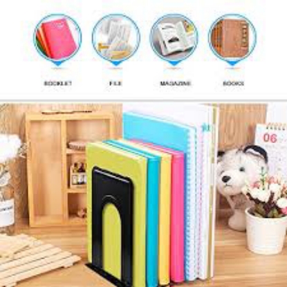 Universal Economy Bookends Nonskid Heavy Gauge Steel Black Various Sizes