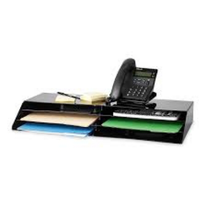 Six Pocket Wall Mount Desk Organizer Black