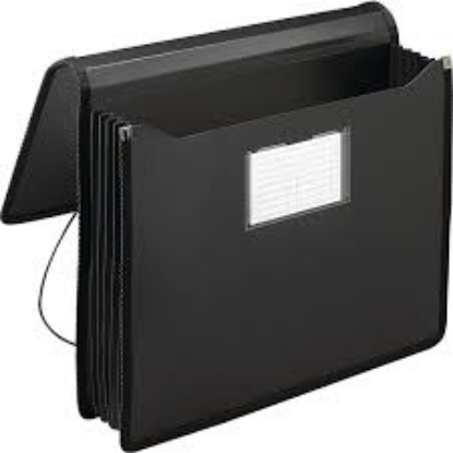 Smead Poly Premium Wallets 5 1/4" Exp Letter Black