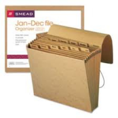 Smead 12 Pocket Jan Dec Accordion Expansion File Letter Kraft