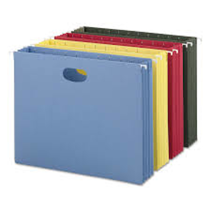 Smead 3 Capacity Hanging File Pockets with Sides Assorted Colors Letter 4ct