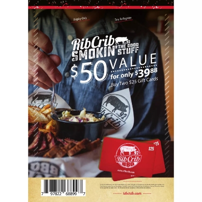 Rib Crib Gift Cards $50 Value Gift Cards 2 x $25