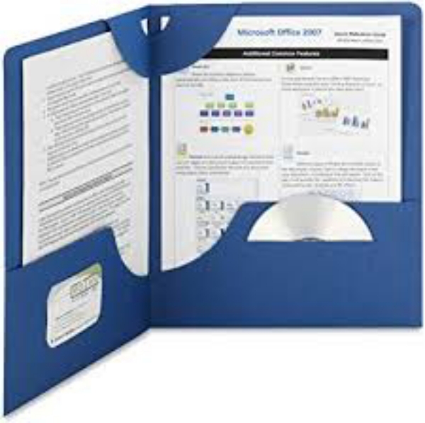 Smead Lockit Two Pocket Textured Heavyweight Paper Folder Dark Blue Letter 25ct