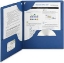 Smead Lockit Two Pocket Textured Heavyweight Paper Folder Dark Blue Letter 25ct