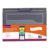 Smead Cascading Wall Organizer Gray with 6 Bright Color Pockets 14 1/4 x 33 Letter