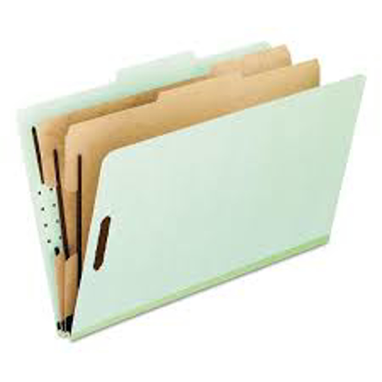 Pendaflex 6 Section Pressboard Classification File Folders Grey Green Letter 10 ct