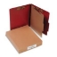 ACCO Pressboard 25 Pt 4 Section Classification Folders Earth Red Letter 10 ct