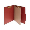 ACCO Pressboard 25 Pt 4 Section Classification Folders Earth Red Letter 10 ct