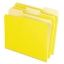 Pendaflex Colored File Folders 1/3 Assorted Cut Top Tab Yellow Light Yellow Letter 100ct