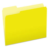 Pendaflex Colored File Folders 1/3 Assorted Cut Top Tab Yellow Light Yellow Letter 100ct