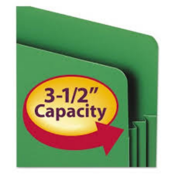 Smead Exp File Pockets Straight Tab Poly Letter Assorted Colors 4pk