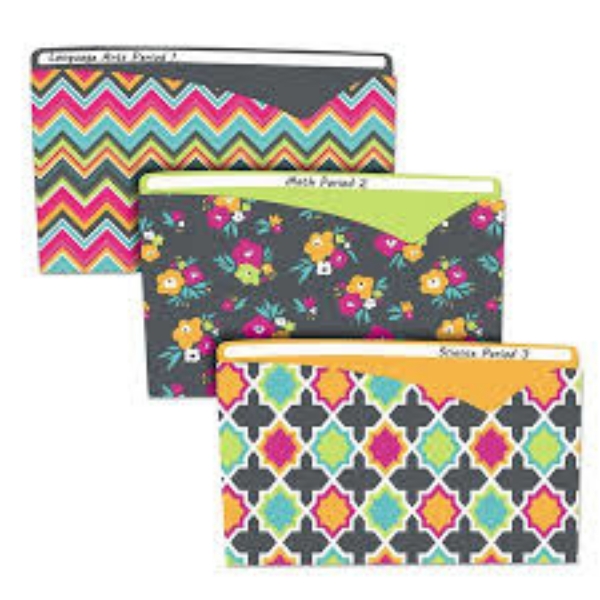 C Line Write On Fashion Poly File Jackets Letter Polypropylene Assorted Bold 6 Pack