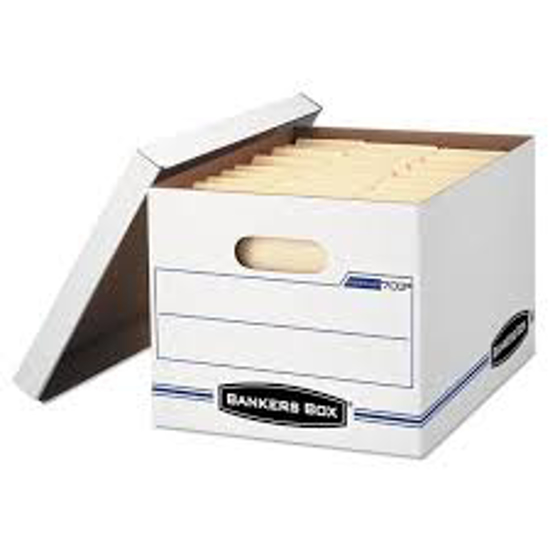 Bankers Box Stor File Storage Box with Lift Off Lid White Letter Legal 6 Pack