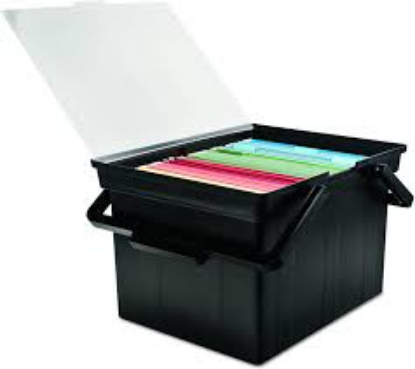Advantus Companion Letter Legal Portable File Storage Box Black