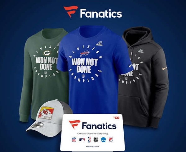 Fanatics 1 $50 eGift Card