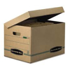 Bankers Box STOR FILE Storage Box with Attached Lid Kraft Green Letter Legal 12 Carton