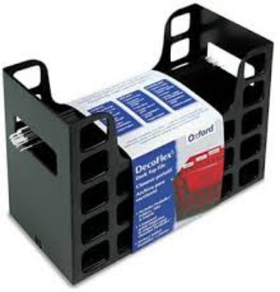 Oxford DecoFlex Letter Size Desktop Hanging File Plastic 12-1/4 x 6 x 9-1/2 Black