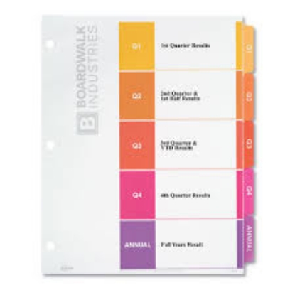 Avery Customizable TOC Ready Index Multicolor Dividers 5 Tab Letter 6 Sets