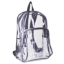 Eastsport Backpack PVC Plastic 12 1/2 x 5 1/2 x 17 1/2 Clear Black