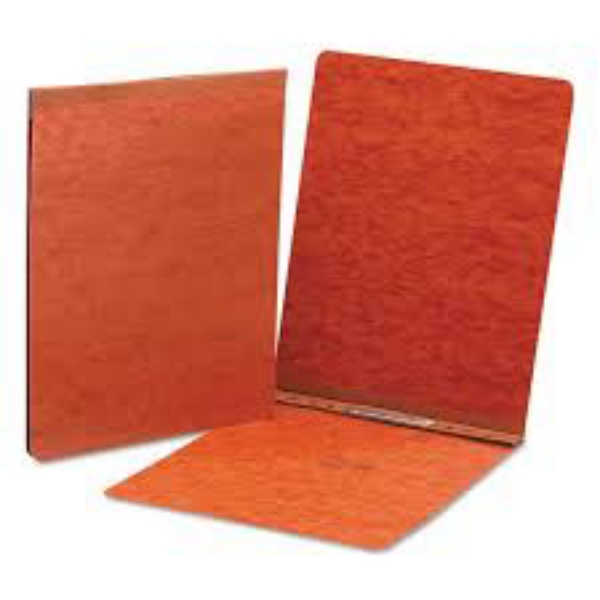 Smead End Opening Press-Guard Report Cover Prong Fastener Letter Red