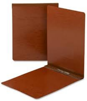 Smead End Opening Press-Guard Report Cover Prong Fastener Letter Red