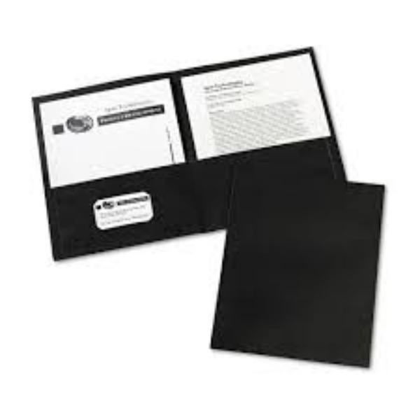Avery Two Pocket Folder 40 Sheet Capacity Black 25 Box