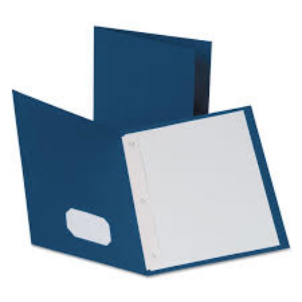 Oxford Twin Pocket Portfolios with Fasteners Leatherette Grain Finish 25 ct Select Color