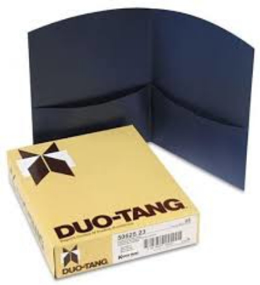 Oxford Contour Two Pocket Recycled Paper Folder 100 Sheet Capacity Dark Blue