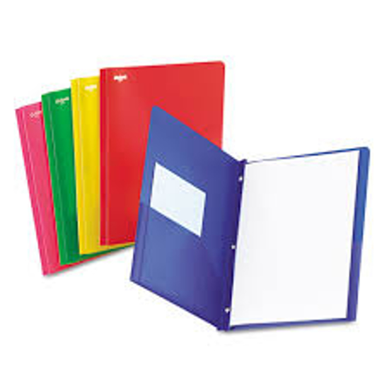 Oxford Two Pocket Portfolio Tang Fastener 1/2" Capacity Assorted Colors 25 per Box