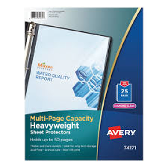 Avery Multi Page Top Load Sheet Protectors Heavy Gauge Letter Clear 25 Pack