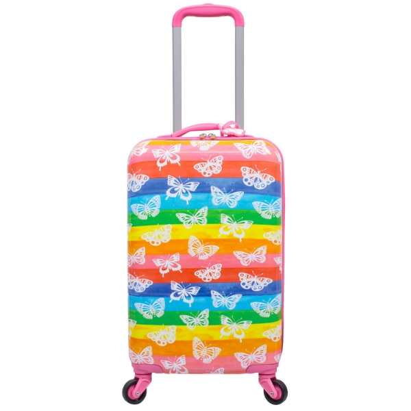 Kids Hardside Luggage with Matching Luggage Tag