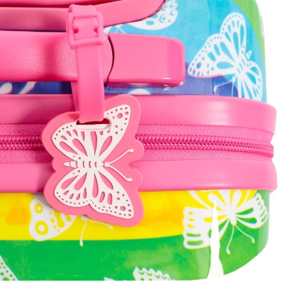 Kids Hardside Luggage with Matching Luggage Tag
