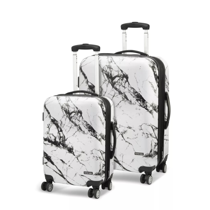 Geoffrey Beene 2 Piece Marble Hardside Luggage Set