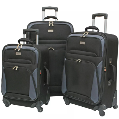 Geoffrey Beene Vertical Spinner Wheel Luggage Set  3 pc