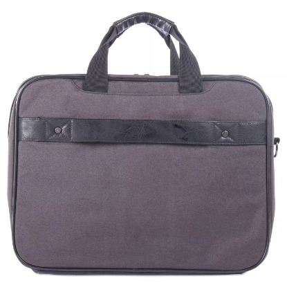 bugatti Harry Executive Briefcase Nylon Synthetic Leather Gray