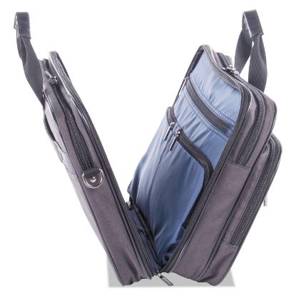 bugatti Harry Executive Briefcase Nylon Synthetic Leather Gray