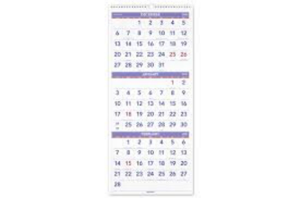 AT A GLANCE Vertical Format Three Month Reference Wall Calendar 12 x 27 2021