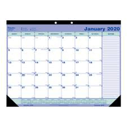 Blueline Desk Pad Calendar 21.25 x 16 Blue White Green 2021