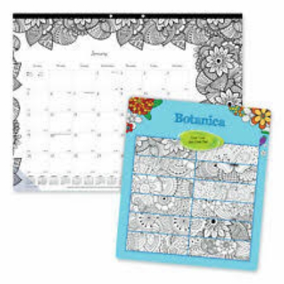 Blueline Desk Pad Calendar 21.25 x 16 Blue White Green 2021