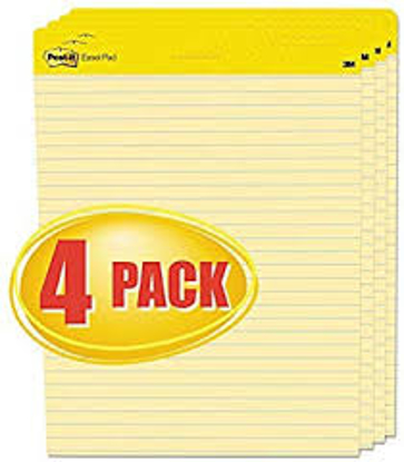 Post It Self Stick Easel Pads Lined 30 Sheets per Pad Yellow Select Quantity