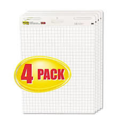 Post It Self Stick Easel Pads Grid Lines 30 Sheets per Pad White Select Quantity